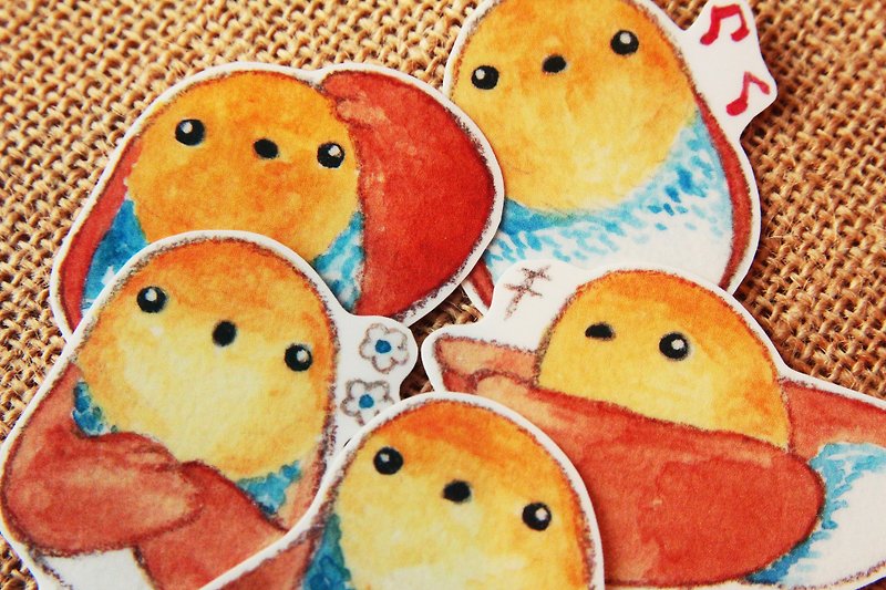 Japan Luscinia sticker set - Stickers - Waterproof Material 