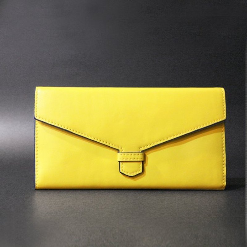 Passion 長夾黃色 - Wallets - Genuine Leather Yellow