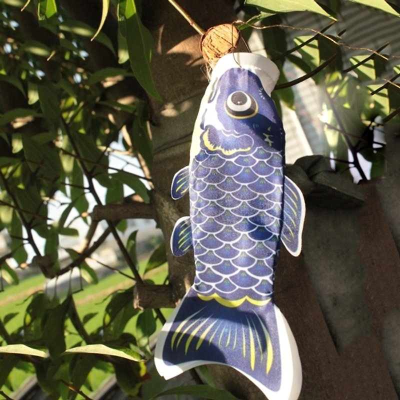 台灣鯉魚旗15CM (深藍) - 擺飾/家飾品 - 其他材質 藍色