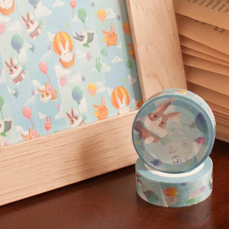 Sky bunny * Masking tape - Washi Tape - Paper Blue