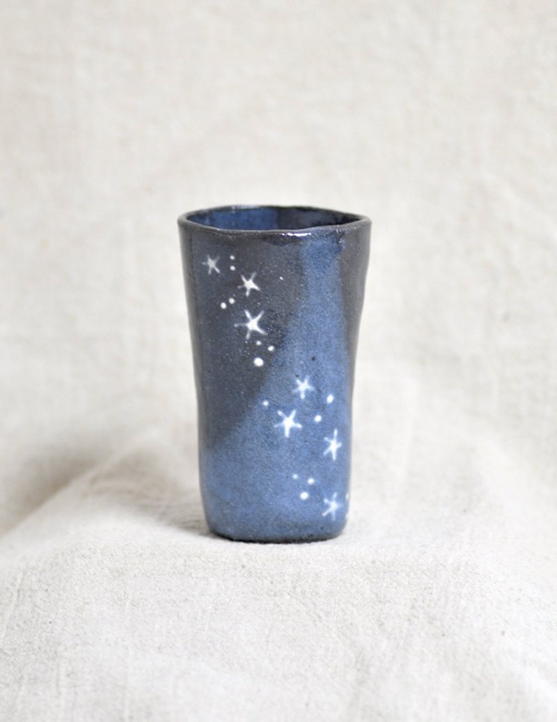 Star tumbler [mini] pottery cup - แก้วมัค/แก้วกาแฟ - วัสดุอื่นๆ สีน้ำเงิน