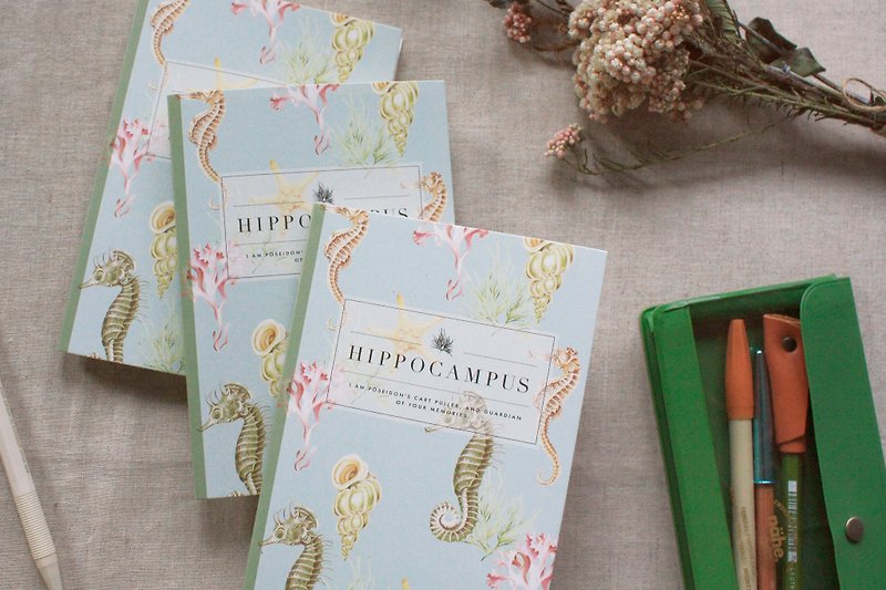 Hippocampus hippocampus - store memories notebook / folder / PDA - Notebooks & Journals - Paper Multicolor