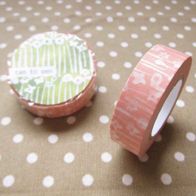 Kurashiki artistic conception and paper tape [flower - Pink (26533-11)] - Washi Tape - Paper Pink