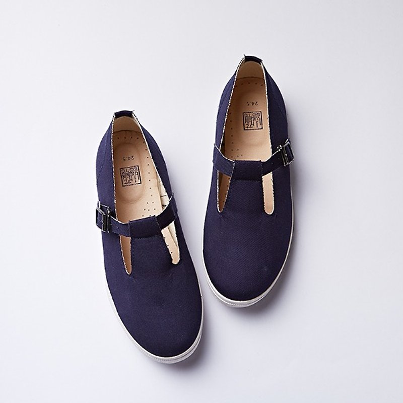 hanamikoji shoes Comfortable Casual Flat Shoes Mary Janes Shoes Blue Woman Girl - Women's Casual Shoes - Other Materials Blue