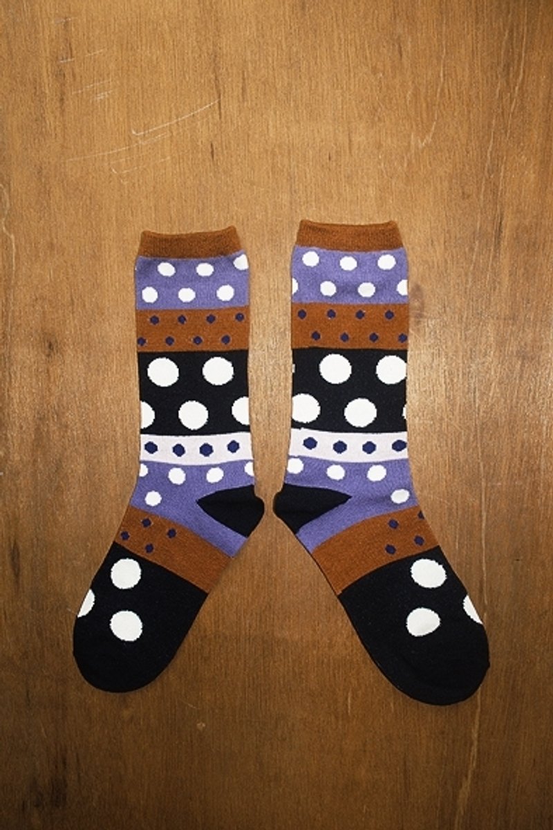 大小點點襪!!夏漪眺=knock your socks off !! - 襪子 - 其他材質 咖啡色