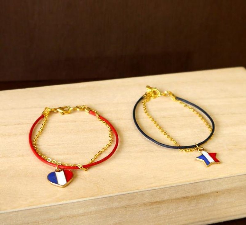National flag color bracelet - Bracelets - Other Materials Pink