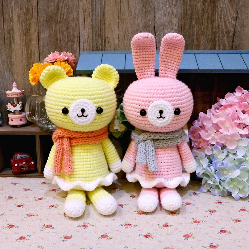 Baby rabbit/baby bear. birthday present. Valentine's Day present - Stuffed Dolls & Figurines - Other Materials 