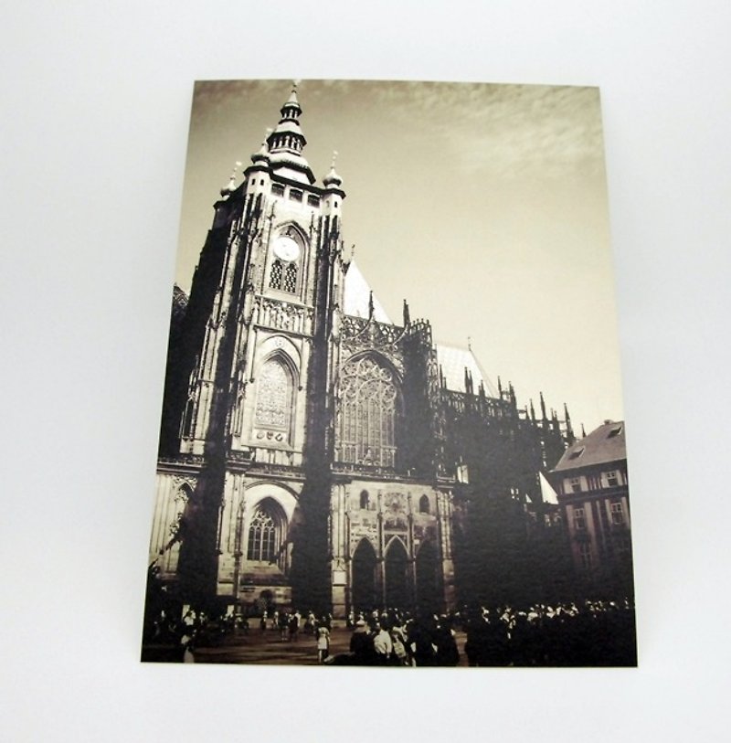 旅行はがき: 聖ヴィート大聖堂、プラハ、チェコ共和国 - カード・はがき - 紙 カーキ