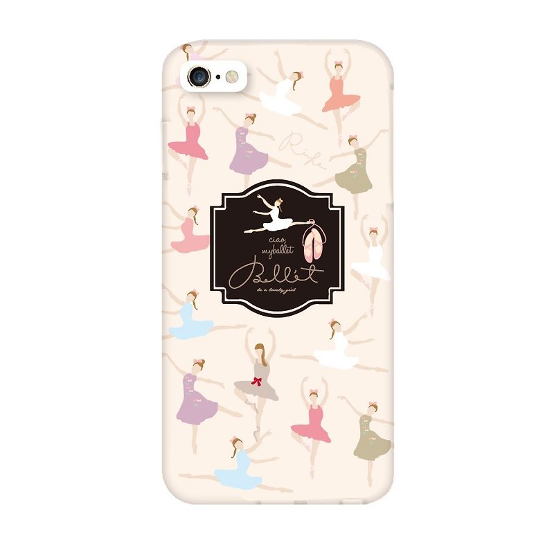 Beige ballet girl Phonecase iPhone6/6plus+/5/5s/note3/note4 Phonecase - เคส/ซองมือถือ - วัสดุอื่นๆ ขาว
