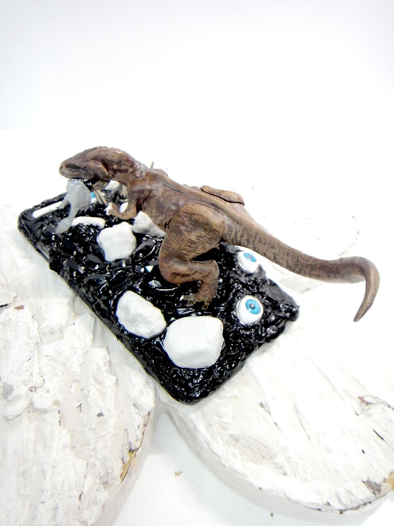 OBK原宿スタイル恐竜iPhone 6 6S 7 7S電話ケース - スマホケース - シリコン ブラック