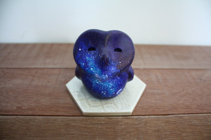 T-bone × Satel [owl. Artists section] Universe Galaxy Series No.1 / - โปสเตอร์ - ปูน สีน้ำเงิน