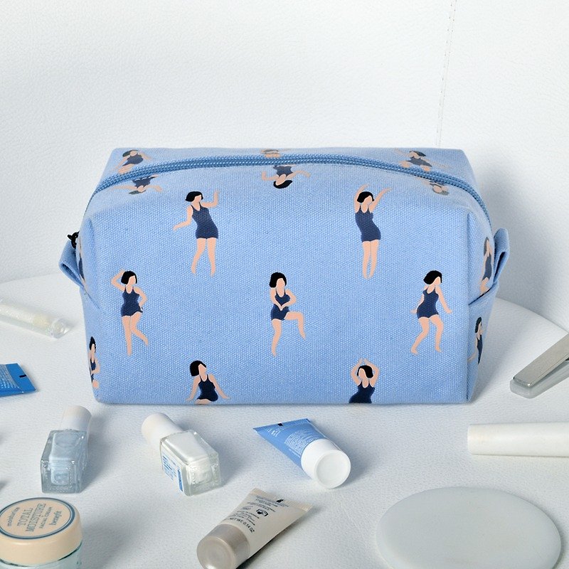 KIITOS Cosmetic / debris pack - Dancing Girl models - กระเป๋าเครื่องสำอาง - วัสดุอื่นๆ สีน้ำเงิน