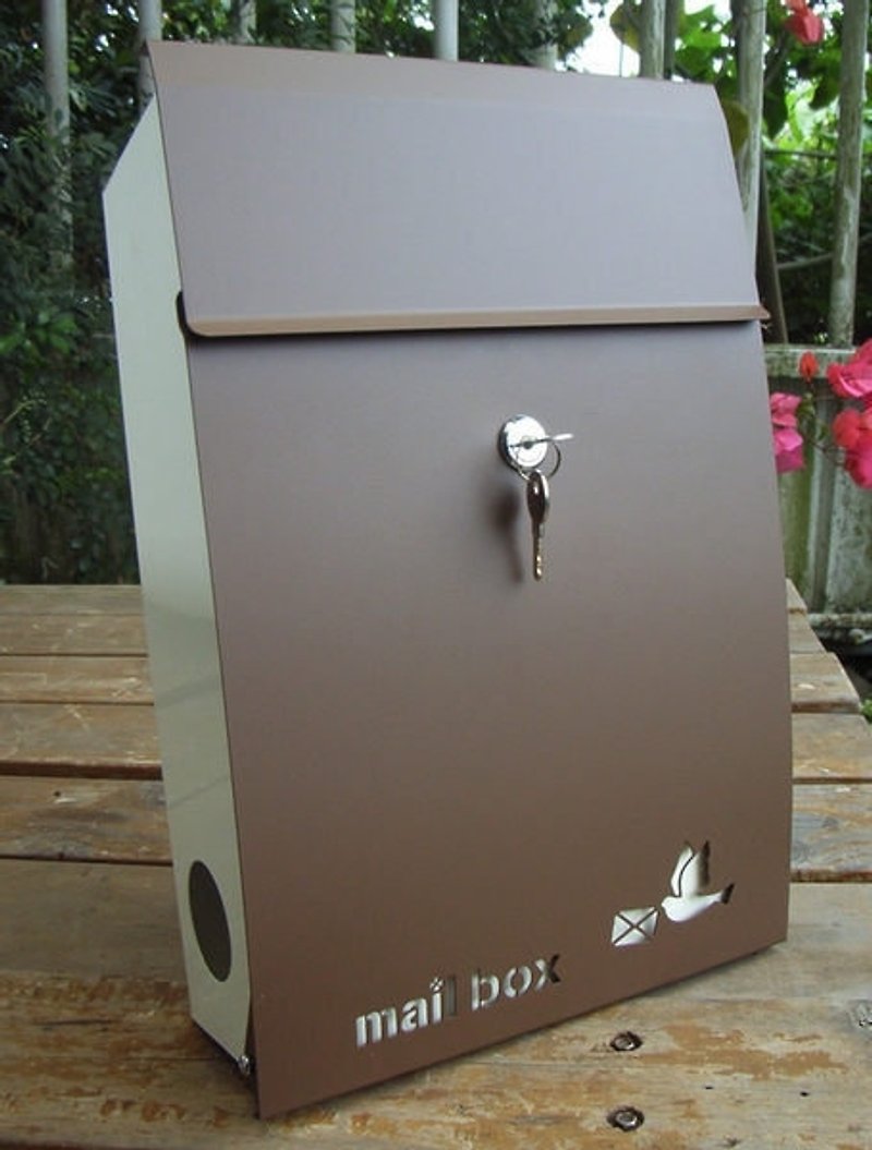High-quality Stainless Steel mailbox, Japanese-style texture, a combination of durability and exquisiteness, fearless wind and rain mailbox - เฟอร์นิเจอร์อื่น ๆ - โลหะ สีนำ้ตาล