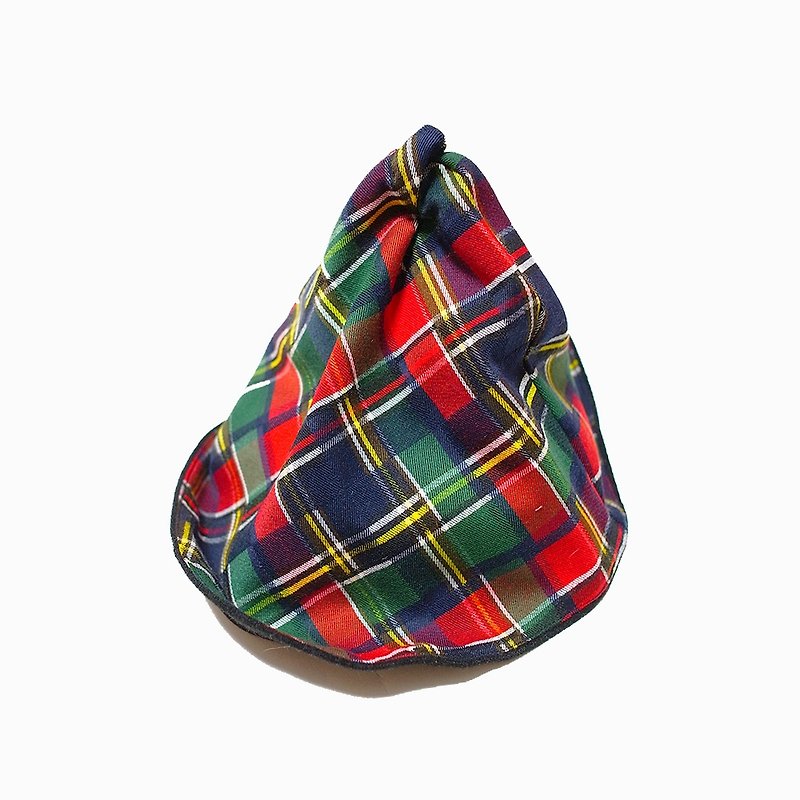 A MERRY HEART學院風格紋三角精靈帽 - 帽子 - 其他材質 紅色