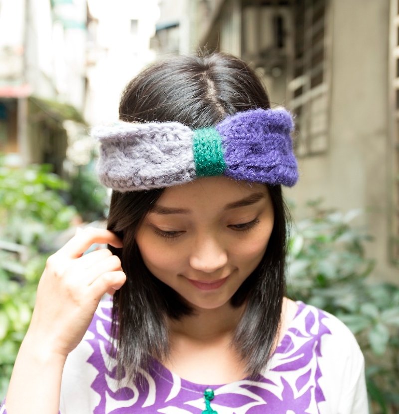 ☼saibaba ethnique // knit two-color ribbon ☼ - Hair Accessories - Other Materials Multicolor
