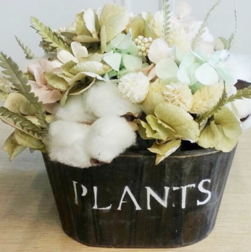 [Love flower decoration ] - 乾燥花混不凋盆花 (需訂製/附禮品包裝袋) - 盆栽/植栽 - 植物．花 多色