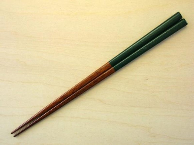 Lacquered chopsticks green - ตะเกียบ - ไม้ สีเขียว