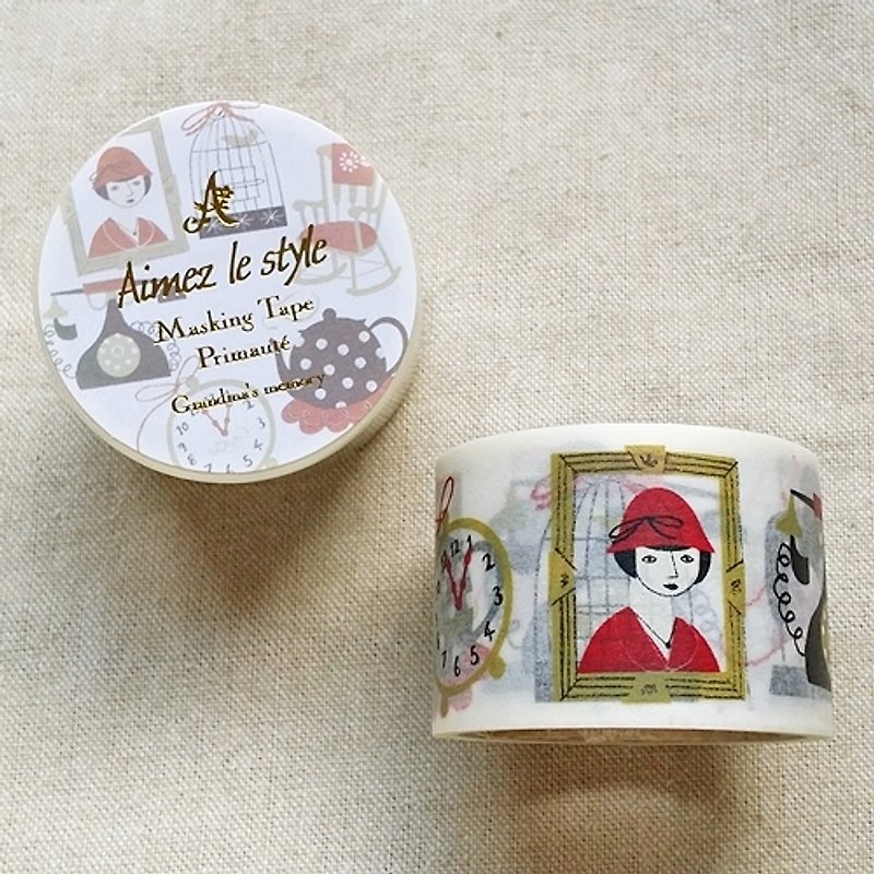 Wide Aimez le style and paper tape (02891 nostalgic memories) - Washi Tape - Paper Multicolor