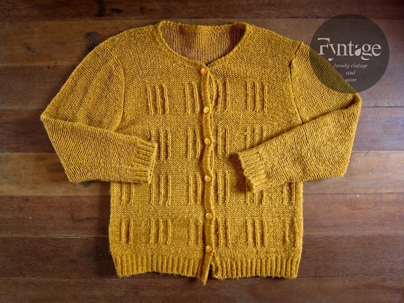 Fyntage vintage vintage mustard yellow cardigan jacket cardigan jacket