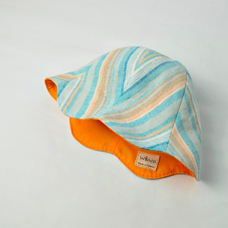 Spring and summer children's spring and summer casual striped beach hat - Bibs - Other Materials 