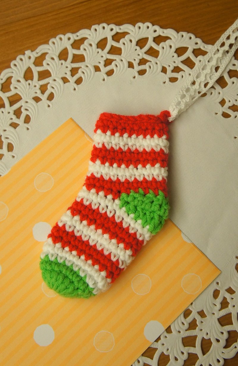 Hand-knitted Happy Christmas Knitted Christmas Stocking Strap/Christmas Gift/Exchange Gift~ - อื่นๆ - วัสดุอื่นๆ หลากหลายสี