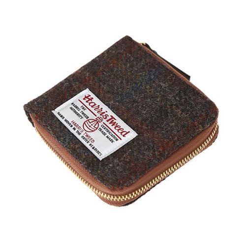 The-Earth HARRIS TWEED WALLET - D.BROWN