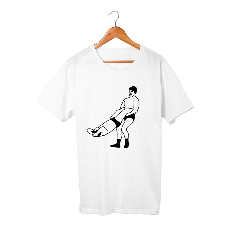 ジャイアントスイング T-shirt - 男 T 恤 - 塑膠 白色