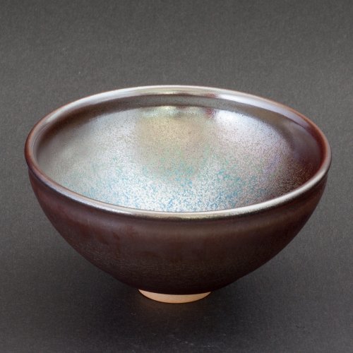 鹿港窯 禮品館 曜變藍金天目-鬥茶碗(圓融)260cc(極品)│母親節禮盒