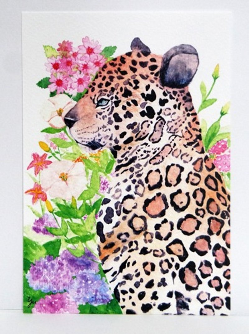 Lonely King - Leopard Postcard - การ์ด/โปสการ์ด - กระดาษ 