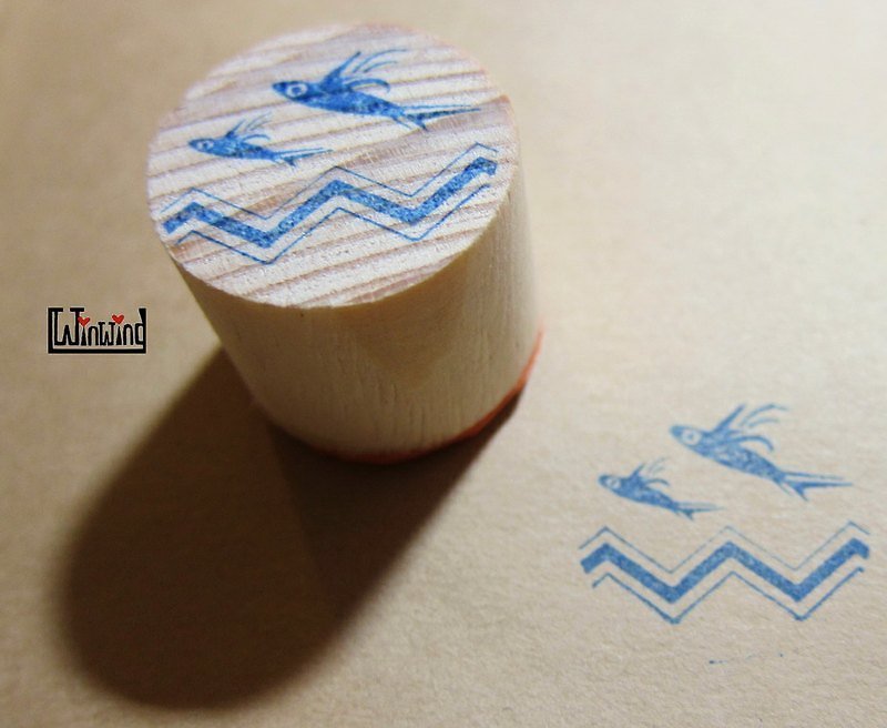 Flying Fish Small Stamp - อื่นๆ - ซิลิคอน สีน้ำเงิน