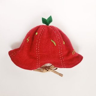 Grow Up! Wool Leaf Hat / Leaves &amp;amp; Nutrients (Red)