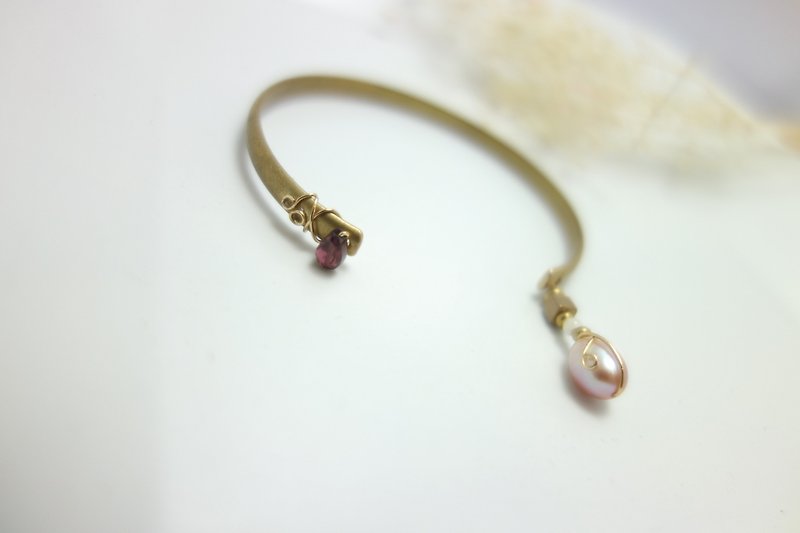 ◎ bracelet hand-wound Pomegranate pearl bracelet brass - Bracelets - Other Metals 