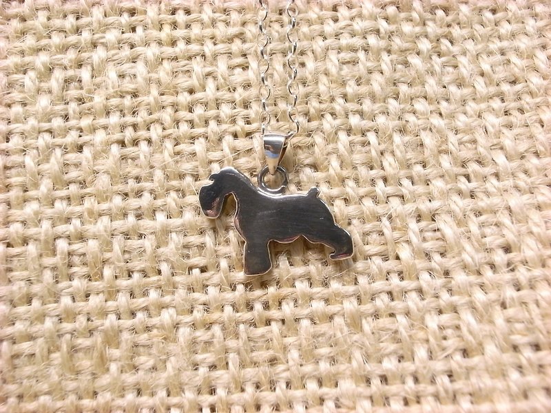 [Ermao Silver Schnauzer dog Series 5] - Necklaces - Other Metals Silver