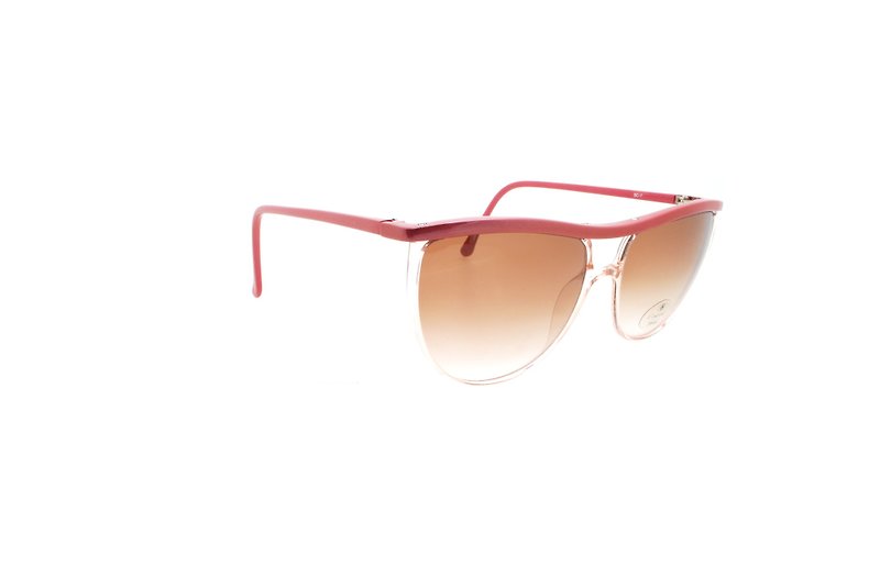 Cosmie Hitomi SC-7 red/pink 90s Singapore-made antique sunglasses - แว่นกันแดด - พลาสติก สีแดง