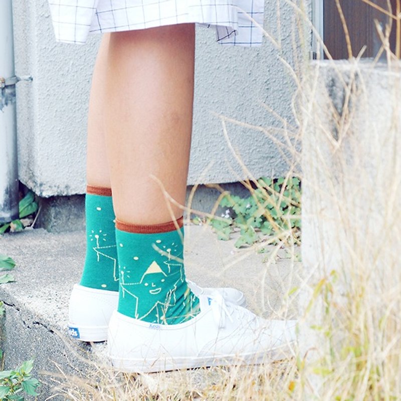Stars / Yohand Socks - ถุงเท้า - วัสดุอื่นๆ สีเขียว