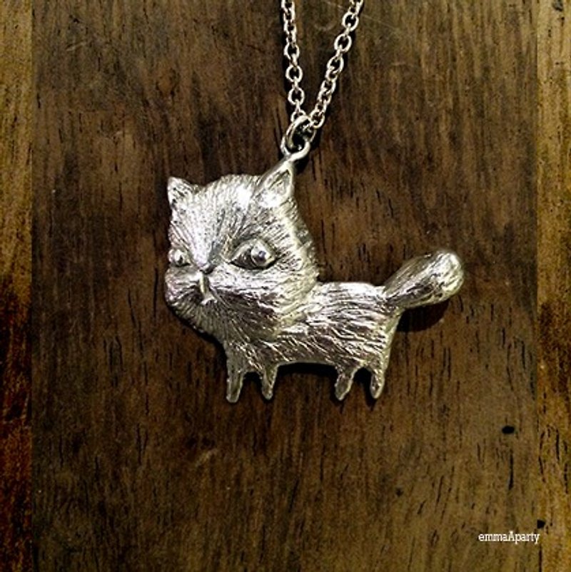 emmaAparty handmade sterling silver necklace ``walking kittens'' - Necklaces - Sterling Silver 