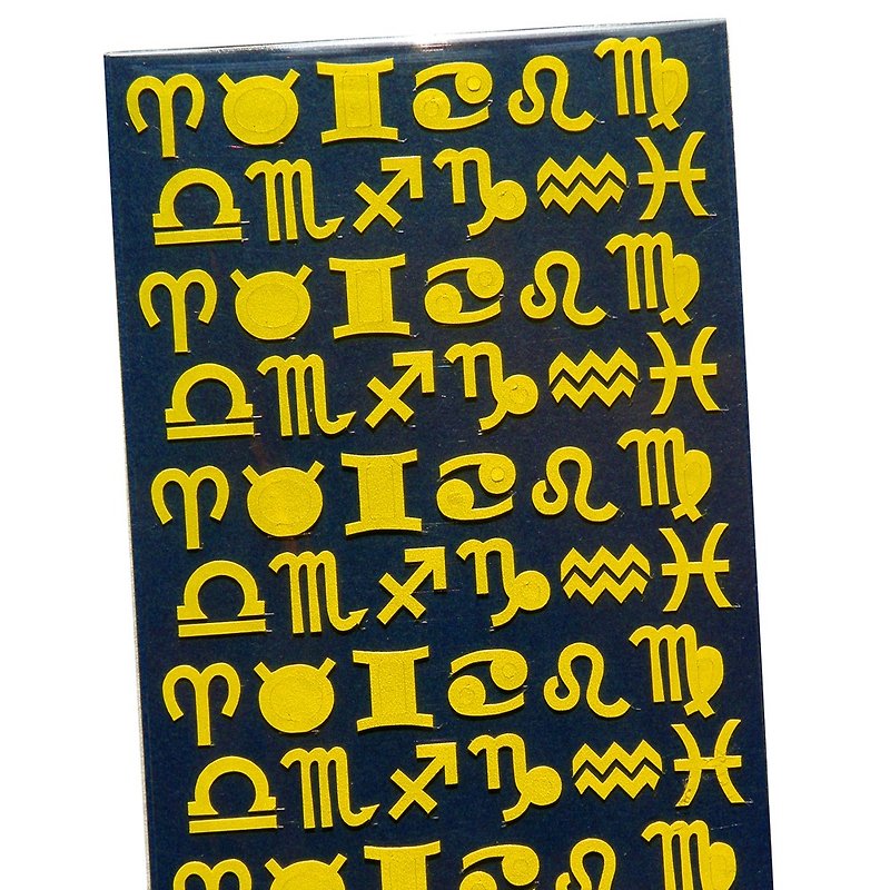 Zodiac Sign Stickers - สติกเกอร์ - วัสดุกันนำ้ สีเหลือง