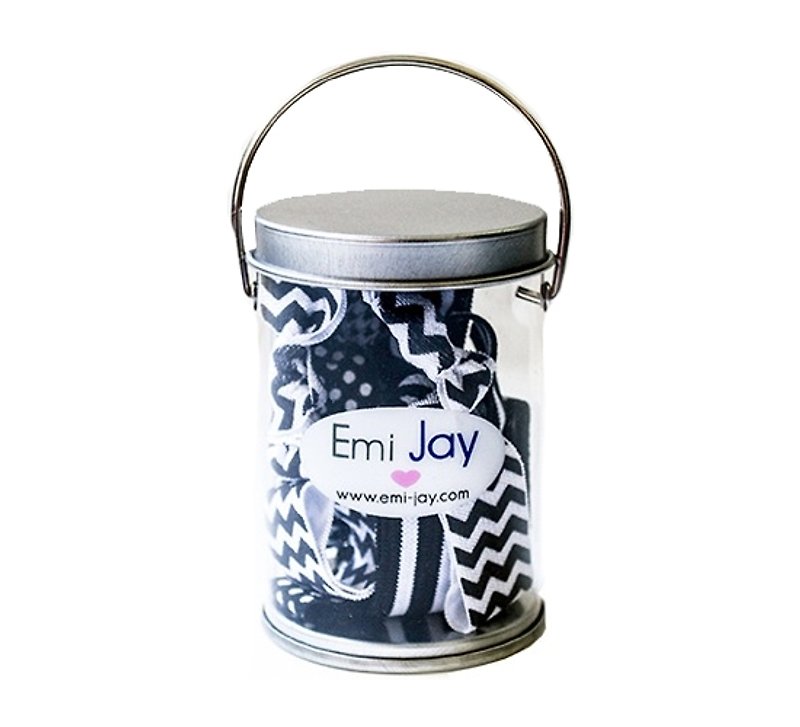 EMI❤JAY Black tie - Paint Tins- 8 cans into hair accessories - hair accessories wristband - Hair Accessories - Other Materials Black