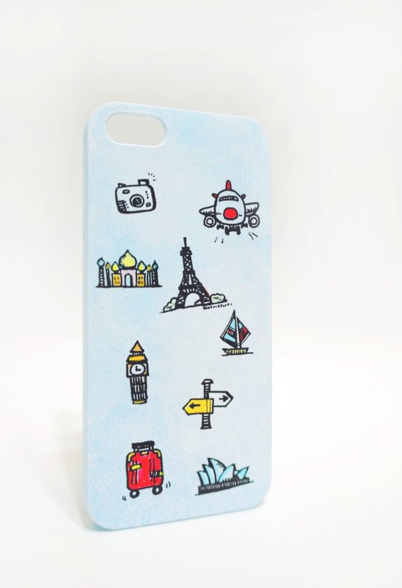 [Fulfill, travel] Apple iphone 5 Handmade Phone Case Customizable - เคส/ซองมือถือ - พลาสติก สีน้ำเงิน