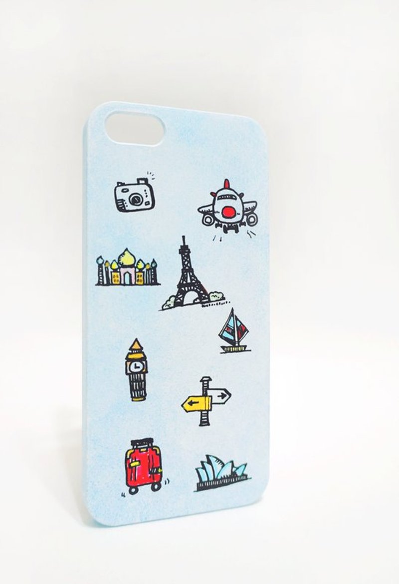 [Fulfill, travel] Apple iphone 5 Handmade Phone Case Customizable - Phone Cases - Plastic Blue