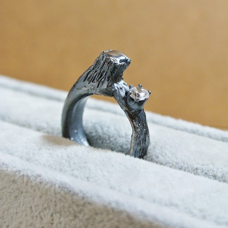純銀黏土戒指 - 戒指 - 其他材質 黑色