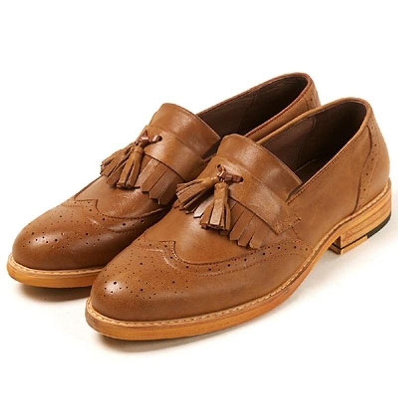 US-‧ Vanger elegant casual playfulness flow Sule Fu slippers ║Va165 coffee - Men's Oxford Shoes - Genuine Leather Red