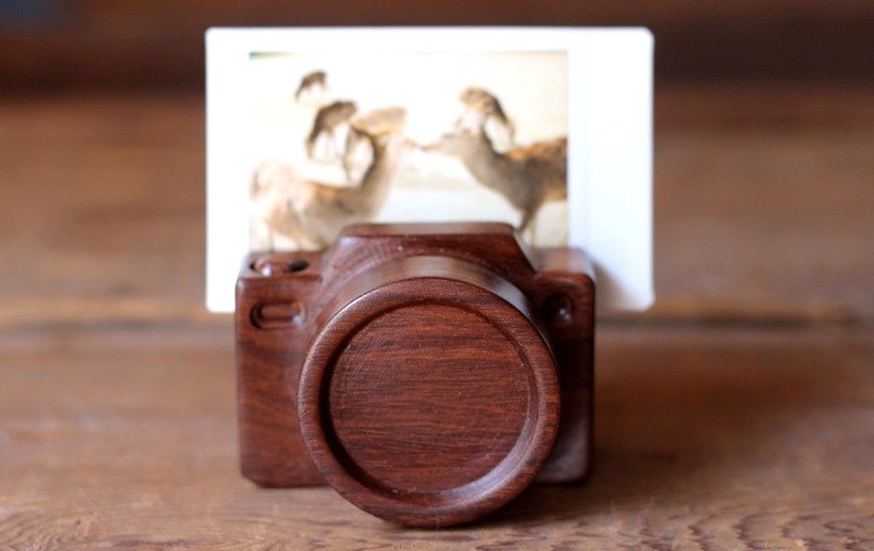 Handmade wooden miniature camera ▣ card photo folders - Folders & Binders - Wood Brown