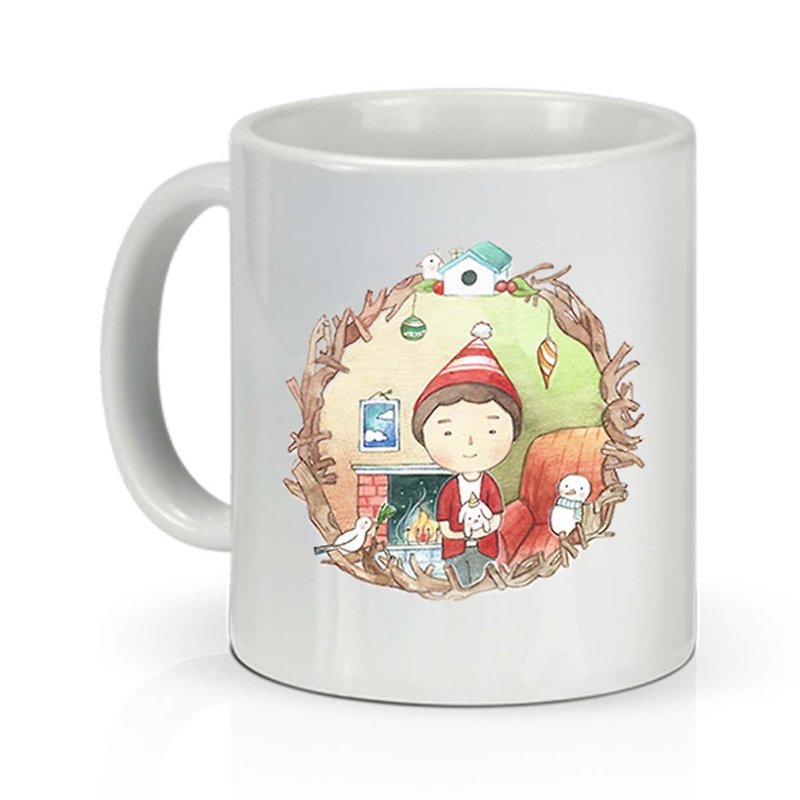 マグカップ/コーヒーカップ/フラットきらめき -【カラフルなクリスマス】 - マグカップ - 磁器 