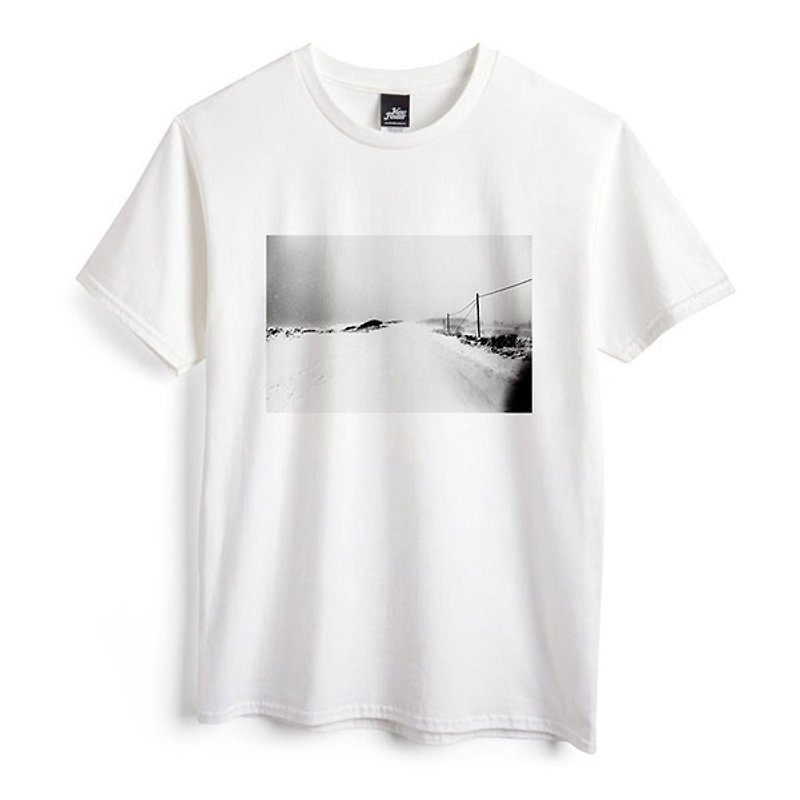 Mengkong-ホワイト-ニュートラルTシャツ - Tシャツ メンズ - コットン・麻 ブラック