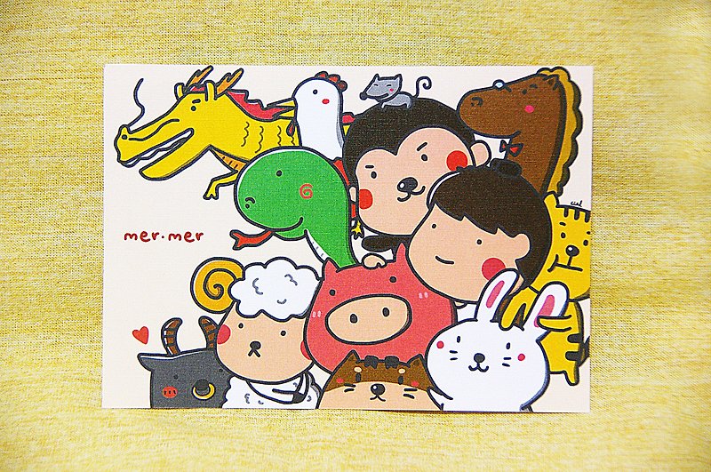 [Happy New Year of the Chinese Zodiac!!] New Year’s Cards/Postcards - Cards & Postcards - Paper Multicolor