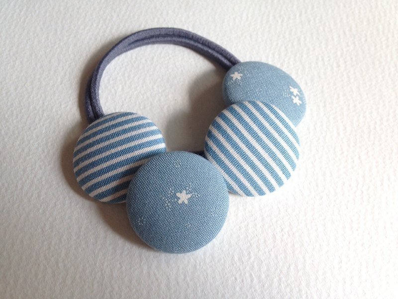 hm2. Star Huayu & amp; straight lines. Twill tress 1pc - Hair Accessories - Other Materials Blue