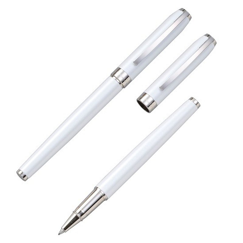 【Chris & Carey】 Essence essence series (lettering) / pearl white ballpoint pen - Rollerball Pens - Other Metals White
