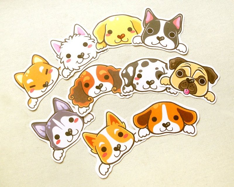 Dog Stickers 10 Pieces - Non-Waterproof Stickers - Stickers - Paper Multicolor