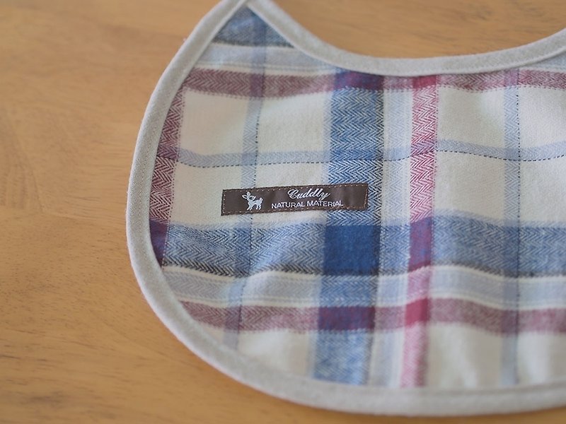 Red and blue grid baby bibs - Bibs - Other Materials Blue